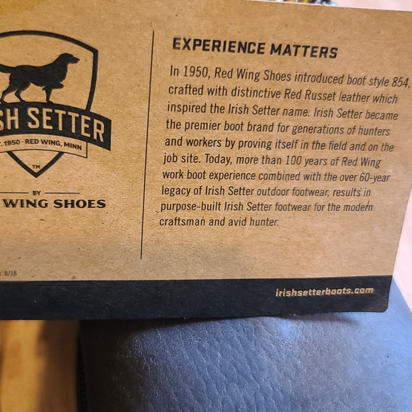 Irish Setter by Redwing FARMINGTON KT MEN'S 9.5EE 6-Inch leather soft toe boot - Picture 7 of 10